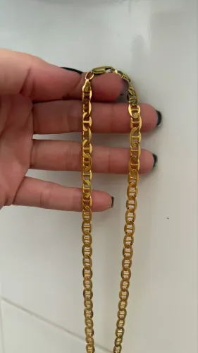 Vendo cordão prata banhado a ouro 1000 3x