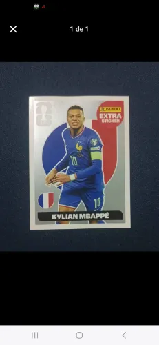 "Figurinha Mbappé Prata".