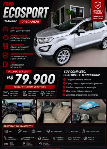 Ford Ecosport Titanium 1.5 12V Flex 5P AUT 2020