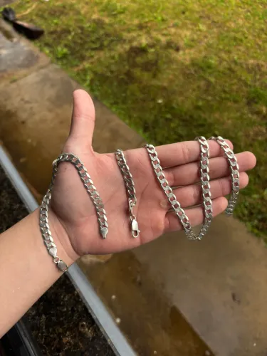 Correntinha e pulseira de prata (925)