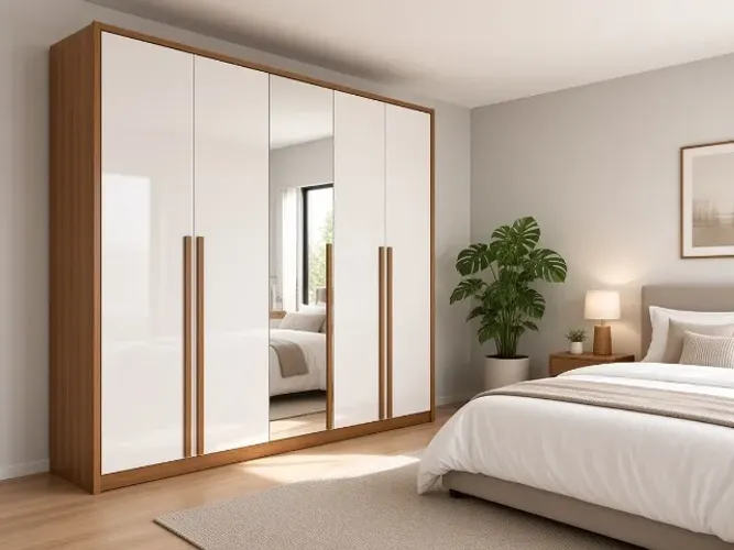 Guarda-Roupa Gelly 5 Portas 2,57m 100% MDF (NOVO A PRONTA ENTREGA)