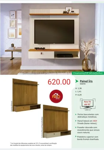 Painel pra tv de até 55*, entrega e monta