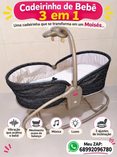 Cadeirinha de bebê 3 em 1