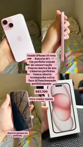 Vendo iPhone 15 rosa