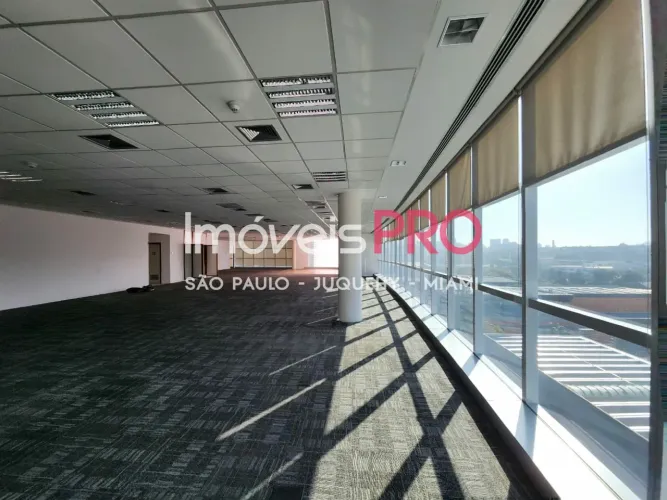 Locação de meia laje comercial em Alphaville com heliponto proximo ao Shopping com 611m2 e