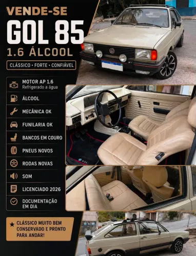 Volkswagen Gol Geração I LS 1.6 Álcool Mec. 2P 1985