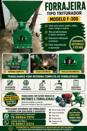 REFORMA DE FORRAJEIRAS E MOTORES - SERVIÇO ESPECIALIZADO