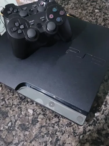 PS3 Slim Desbloqueado + 4 Jogos Originais + 500GB<br>PlayStation