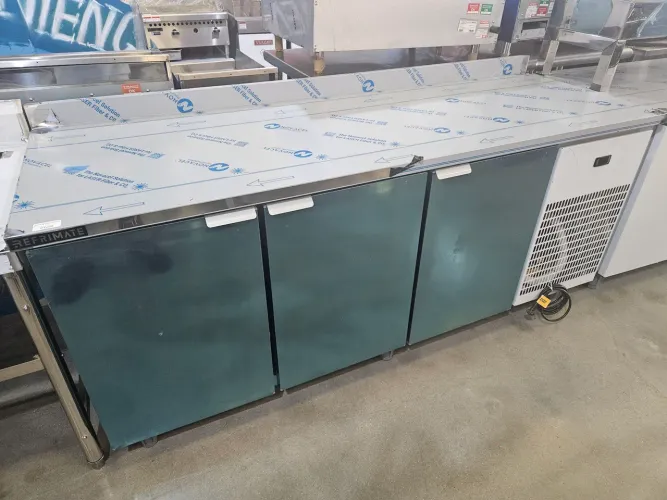 balcão de inox refrigerado 2m para preparo - a pronta entrega 