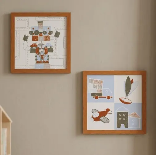 Kit 2 Quadros Infantis Decorativos para Quarto (Tok Stok)