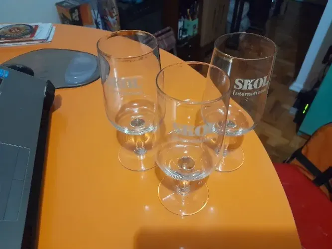 Taça para Cerveja Skol Internacional, 350ml, antiga, ler a descrição