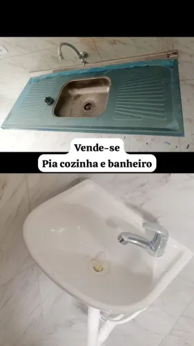 Pia de cozinha e banheiro 