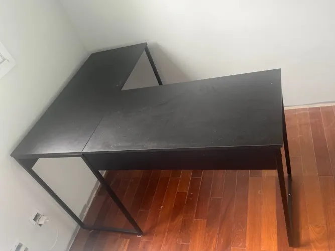 mesa escrivaninha industrial preta