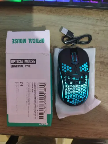 Mouse Sem Fio Recarregável Wireless Led Rgb PRETO