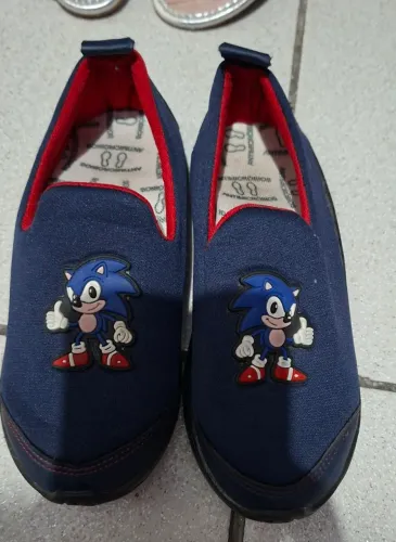 ? Calçado Slip-On Infantil Sonic ? Tamanho 33