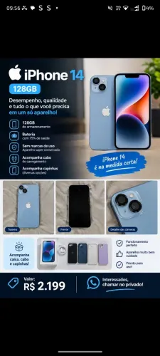 ? IPHONE 14 128GB ? SUPER CONSERVADO?<br>