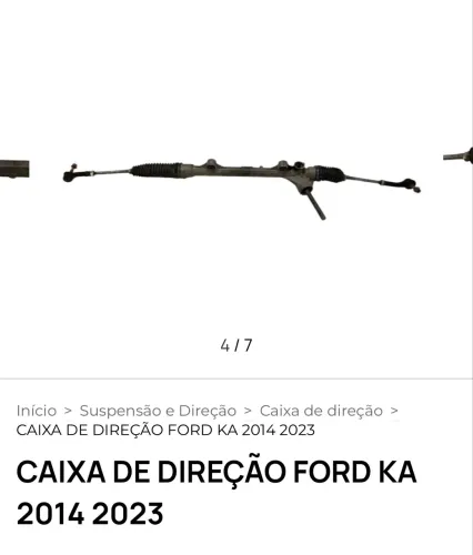 Caixa de direção ka 1.0 3cc 2015 a 2022
