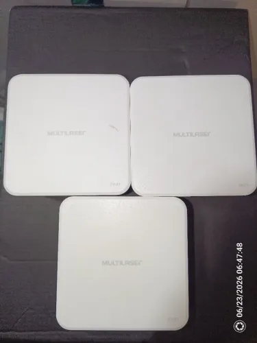 Kit Rede Mesh Multilaser Wi-Fi AC1200 - 3 Unidades