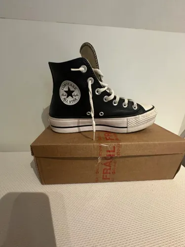 All Star Couro Cano Alto Plataforma ORIGINAL