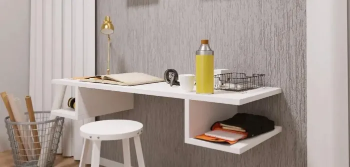 Mesa suspensa de MDF