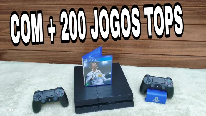 PS4 + garantia + 200 jogos tops