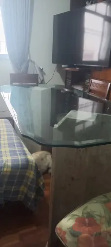 Mesa tampo de vidro