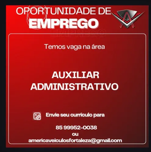 Vaga de Auxiliar Administrativo