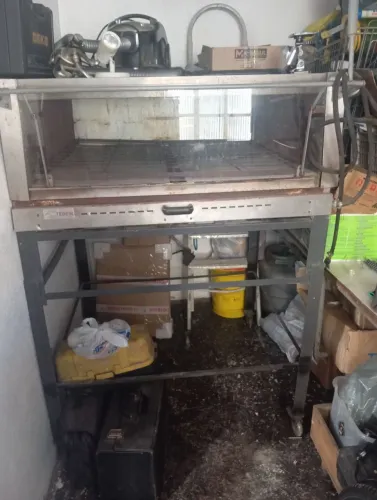 Forno de lastro 4 pedras 1 grade a gás capacidade de assar 15 pão caseiro grande