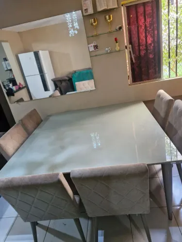 Mesa de Vidro Nova - 8 cadeiras, 1800 $ facilito cartão
