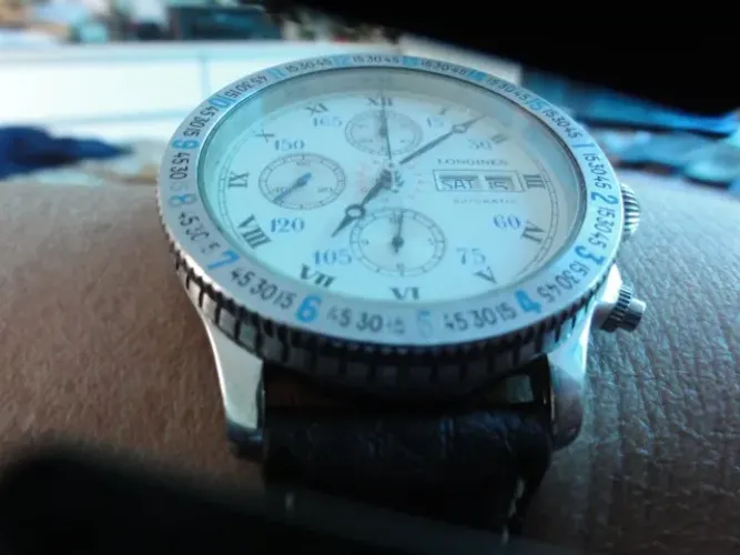 relógio longines lindbergh chronograph 44mm vintage original