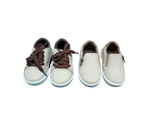 Kit 2 Sapatênis Infantil Laster Nº 20 Marfim Semi Novos