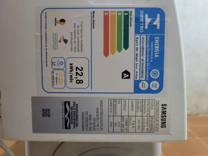 Ar condicionado samsung 12 mil btus( leia a descrição)
