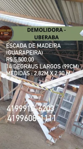 ESCADA DE MADEIRA ( GUARAPEIRA)