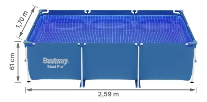 Piscina Bestway 2300L + Filtro + Kit Limpeza Completo (Usada 2 vezes)