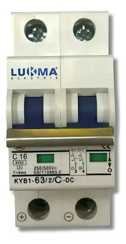 Disjuntor SOLAR Lukma Bipolar 16a, 25a, 32a- 6ka