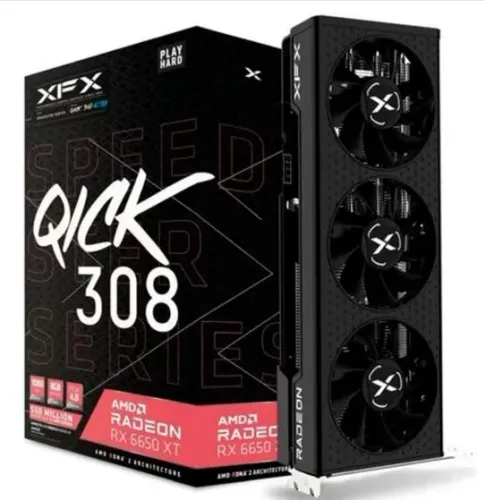 Placa de Vídeo XFX AMD Radeon RX 6650 XT ULTRA QICK 308, 8GB, GDDR6, FSR, Ray Tracing, RX-