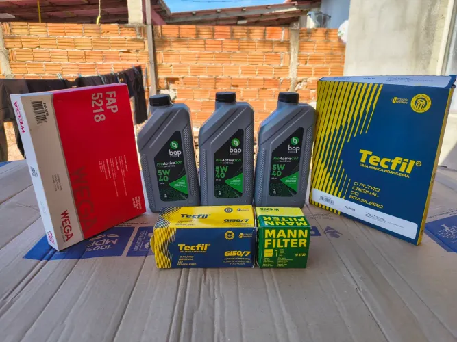 Kit troca de óleo do Kwid 2020