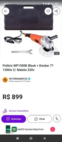 Politriz Black e Decker nova pouco usada .