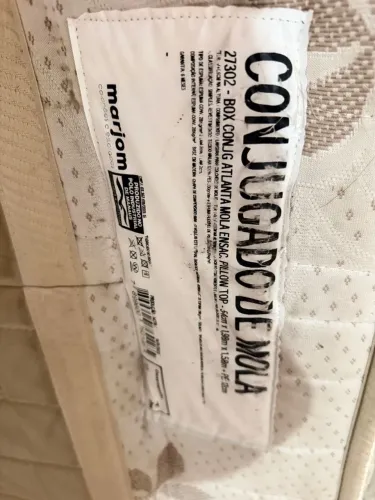 Cama+colchão box mola ensacada 