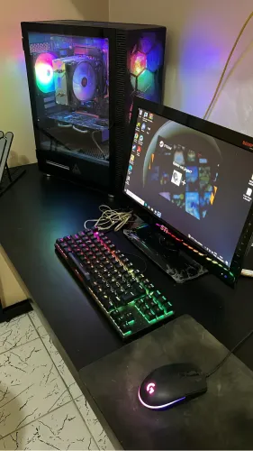 Computador pc gamer Xeon E52670 v3, GTX 1060 3GB + Monitor teclado gamer e mouse game