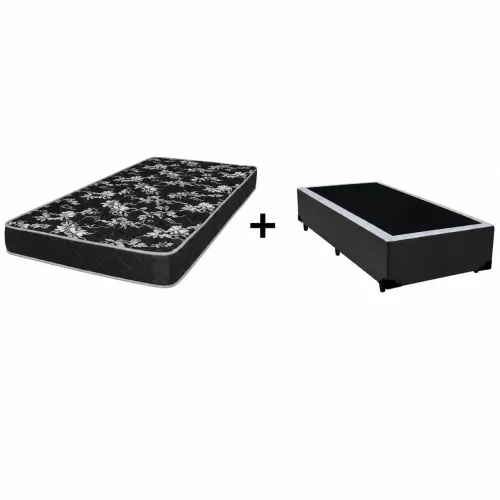 Kit Base Box Solteiro + Colchão D33 14cm - Simplicidade e Qualidade