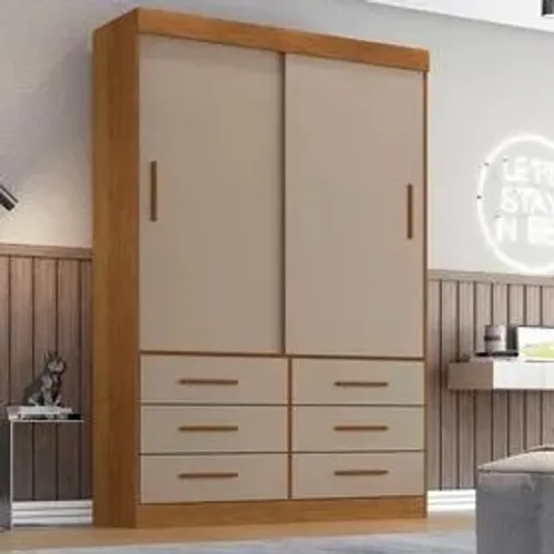 Guarda Roupa Casal 2 Portas 6 Gavetas - (Oferta)!