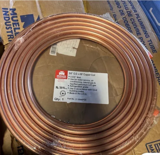 Rolo de tubo de cobre 5/8 com 15m