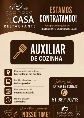 Auxiliar de cozinha