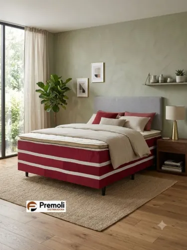 Cama Box D28 Luxo Premoli 138 x 1.88 x Alt. 60 cm