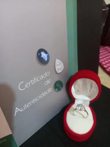 Diamante natural 3.2 CT em Anel solitário platin