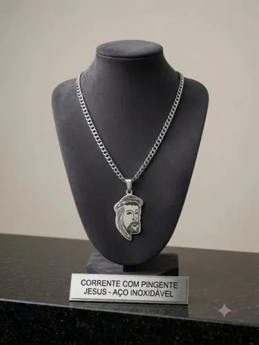 CORRENTE DE AÇO INOX COM PINGENTE E SEM GARANTIA ETERNA