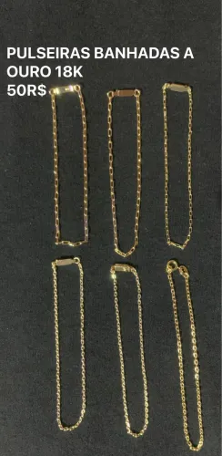 Pulseira banhada a ouro 18k