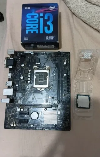 Kit Placa Mãe H310M-E, Processador Intel I3 9100F e MEMÓRIA RAM 8GB