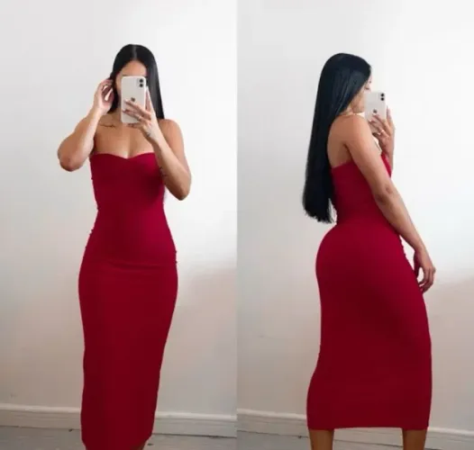 Vestido Midi Feminino Tomara Que Caia 